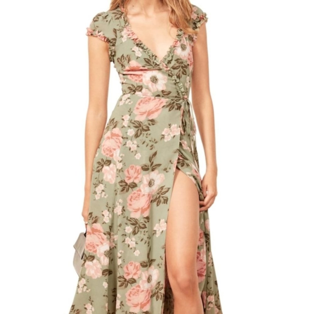 🍒NWT🍒 REFORMATION MIDI WRAP DRESS